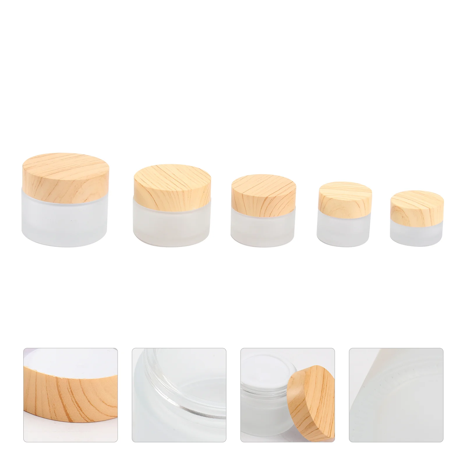 

5PCS Bottle Portable Bottle Bottle Bottle with Grain Lid Mini Container