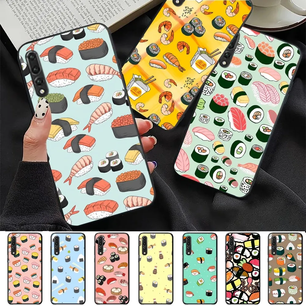 

Food Sushi Phone Case For Huawei P 8 9 10 20 30 40 50 Pro Lite Psmart Honor 10 Lite 70 Mate 20lite