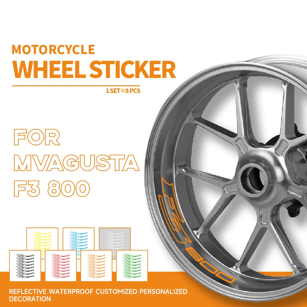 

Новая наклейка на колесо мотоцикла, водонепроницаемое светоотражающее колесо, заднее украшение, логотип для MV AGUSTA F3 800