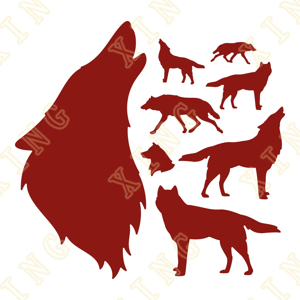 

Metal Cutting Dies Scrapbook Diary Decoration Stencil Embossing Template Diy Greeting Card Handmade Howling for You Silhouette