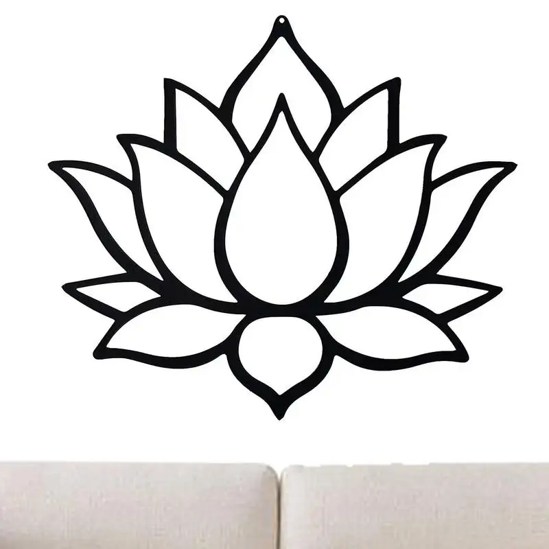 

Metal Floral Sculpture Lotus Pendant Vintage Home Decor for Home Living Room Metal Flower Wall Pendant Floral Plant Sculpture