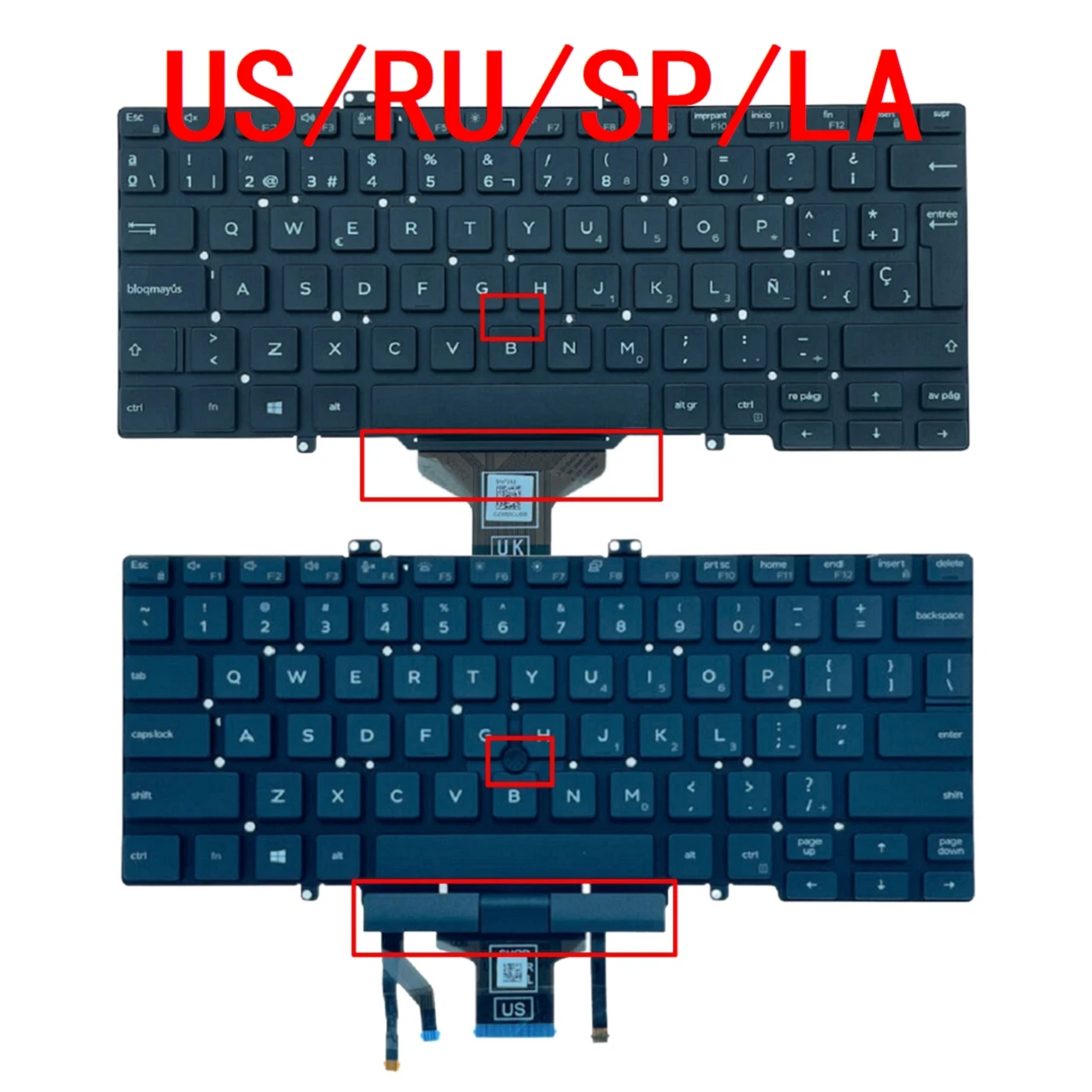 

Клавиатура с подсветкой для ноутбука Dell Latitude 7400 E7400 L3400 5400