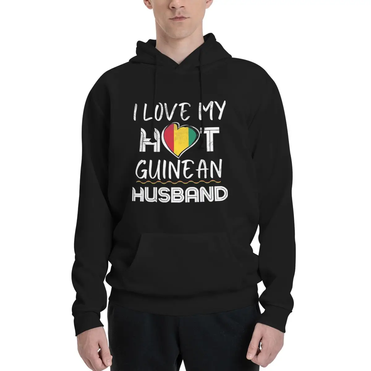 

Funny Guinean Husband Proud Wife Polyester Hoodie Men's Women's Sweater Size XXS-3XL