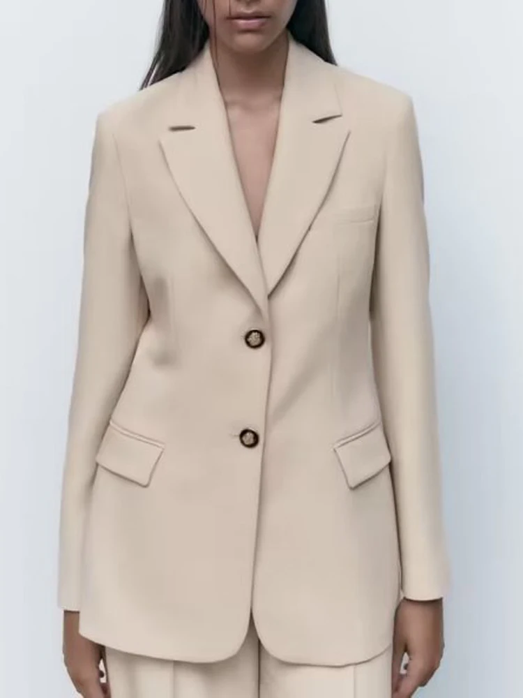 

Kumsvag 2022 Autumn Women Slim Blazers Coats Suit Casual Solid Single Breasted Female Elegant Street OL Blazers Outerwear Cloth