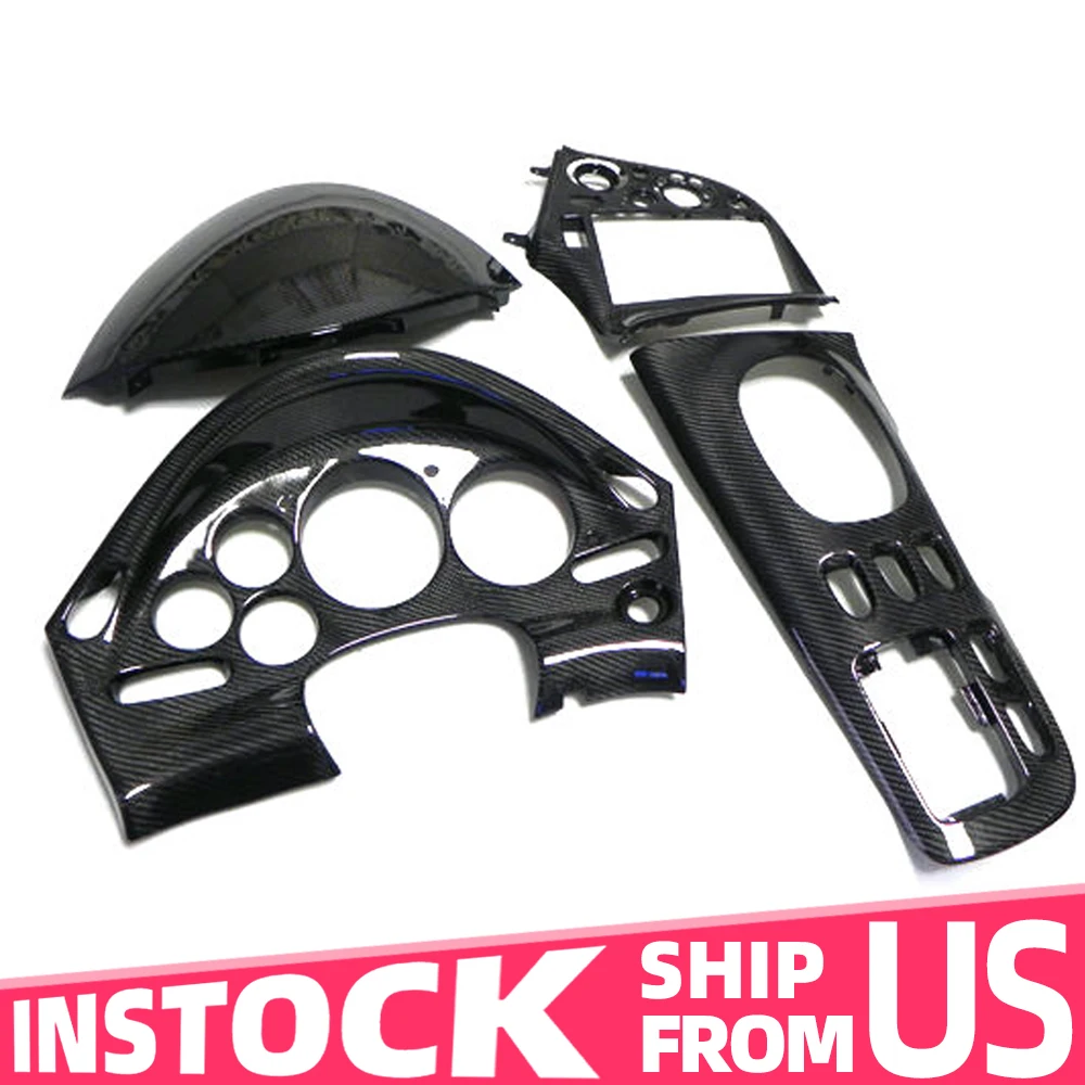 

For RX7 FD3S Carbon Fiber Interior Replacement Just LHD 4pcs Set Trim RX7 Racing Part Body Kit Carbon Interior US Warehouse