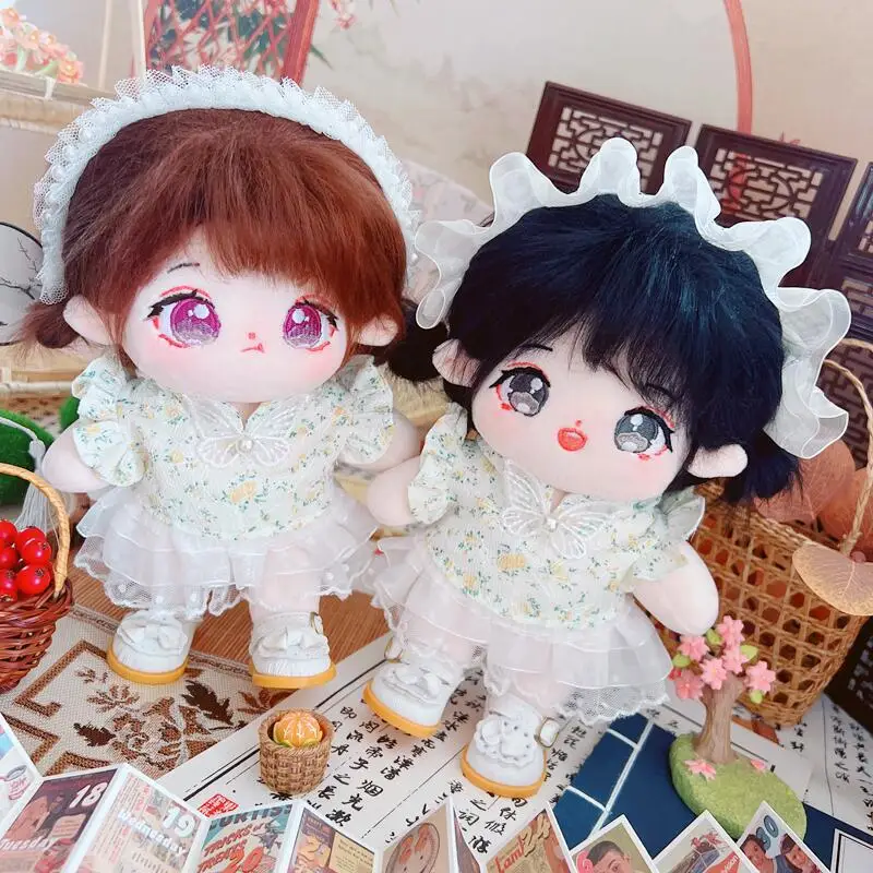

K-Pop Cotton Doll Clothes 20CM Plush Toys Accessories Cheongsam Dress Kep1er Shen Xiaoting Twice Tzuyu Fans Gifts