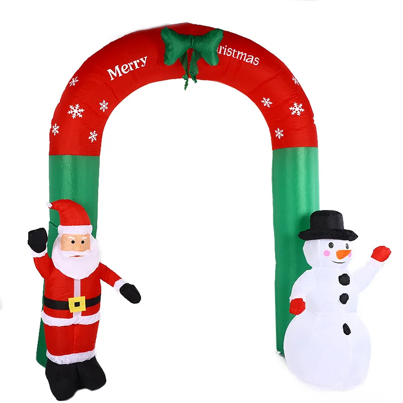 

Christmas Scene Decorations Venue Layout Props Inflatable Christmas Arch Santa Claus Snowman