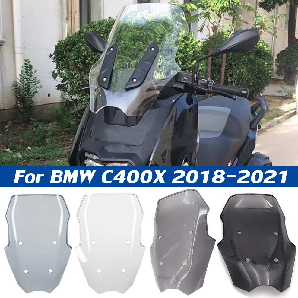 

For BMW C400X Windscreen Motorcycle Windshield Wind Deflector C 400X 2018 2019 2020 2021 2022 C400 X Screen Double Bubble Visor