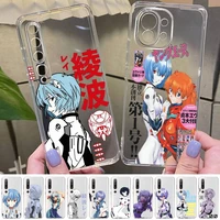 bandai neon genesis evangelion rei ayanami phone case for samsung a51 a52 a71 a12 for redmi 7 9 9a for huawei honor8x 10i clear
