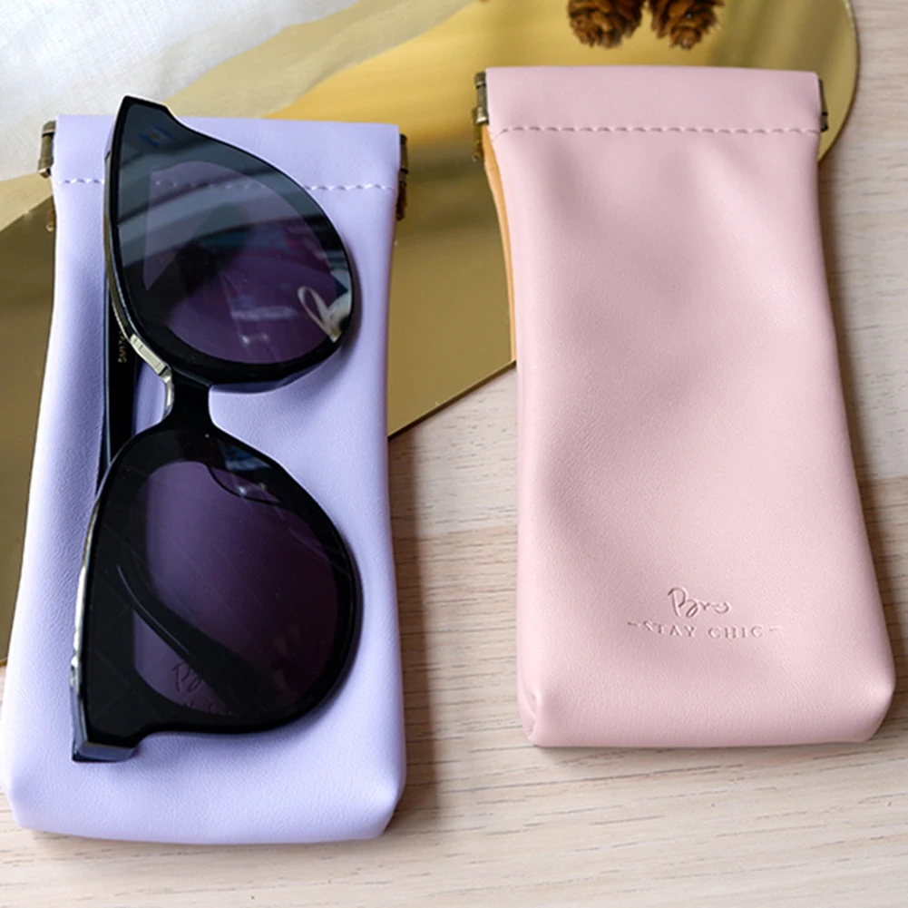 

Fashion Sunglasses Bag PU Leather Glass Case Pouch Mobile Phone Wallet Portable Storege Case Candy Color Nearsighted Glasses NEW