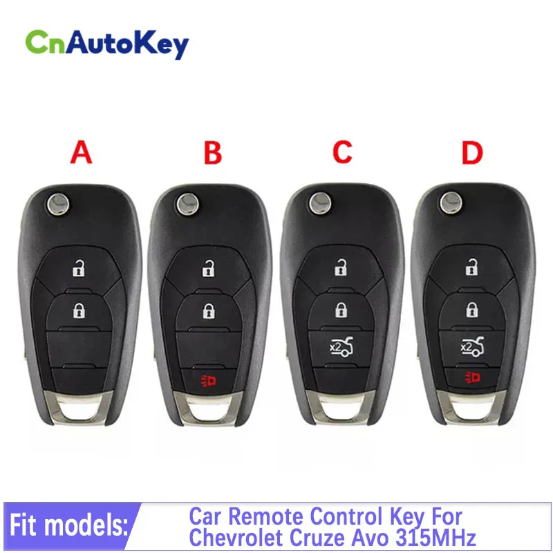 

CN014087 Original Car Remote Smart Control For Chevrolet Cruze Avo 315MHz/434Mhz ID46 PCF7941E 2/3/4 button Flip Key
