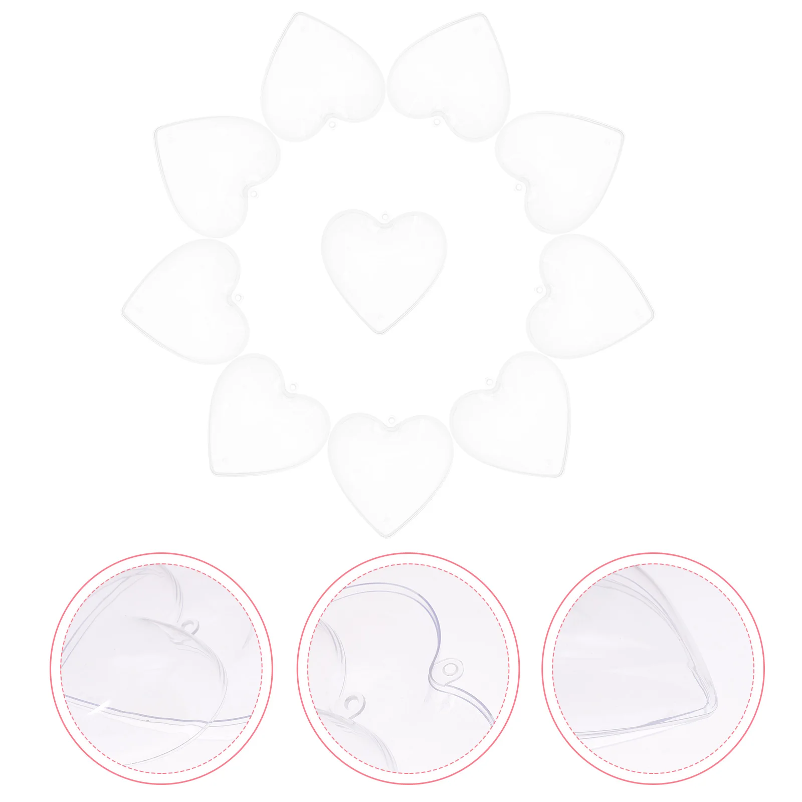 

10pcs Plastic Fillable Balls Weddings Birthdays Candy Storage Box Xmas Decors