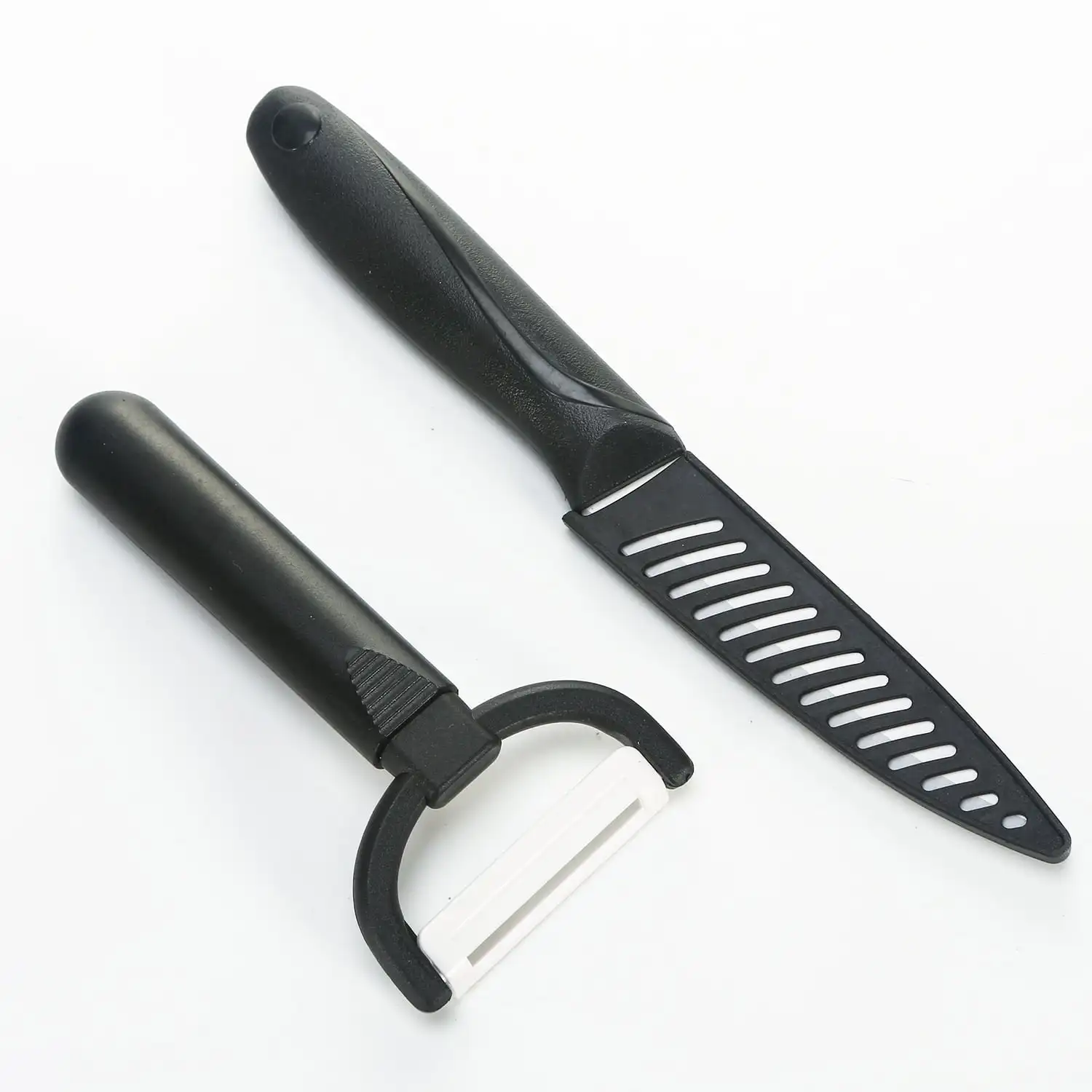 

Ceramic Knife 4" White + Peeler Slicer Kitchen Chef Knives Silicone Handle