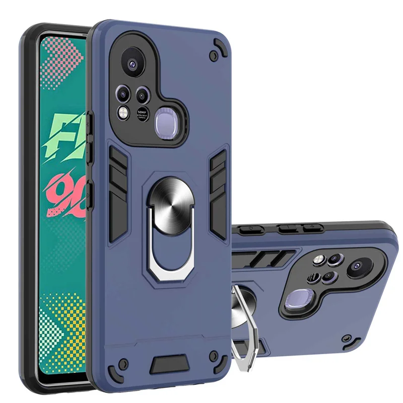 

Hybrid Ring Holder Case For TECNO Pop 5 LTE 4 Air Shockproof Kickstand Cover For Camon 17 Pro Pova 2 Phone Cases Funda