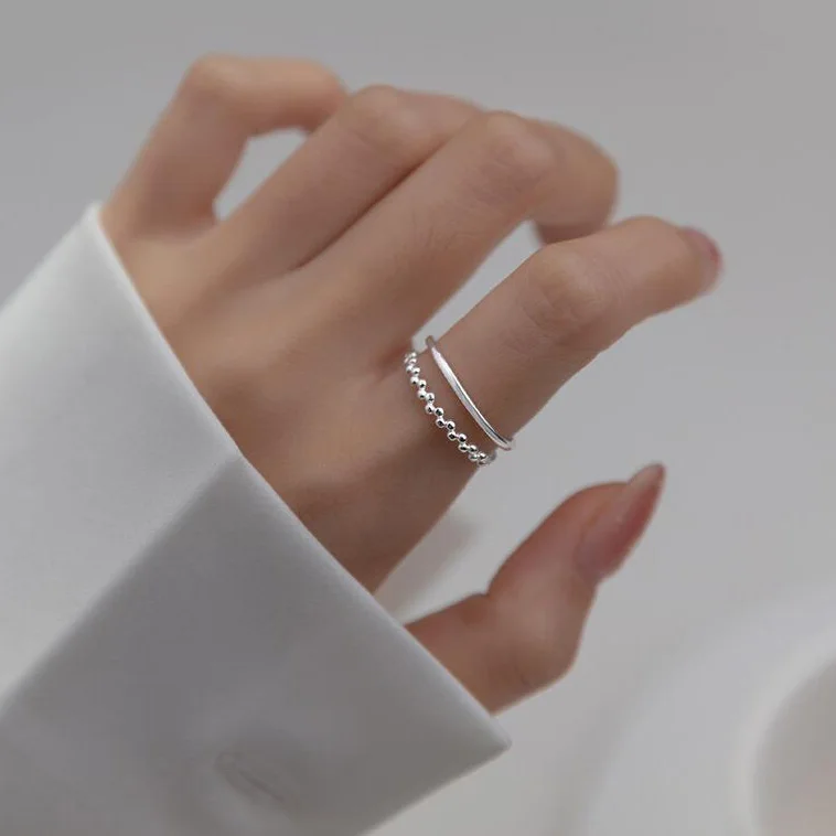 Женское регулируемое кольцо SOFTPIG из серебра 925 пробы с бусинами