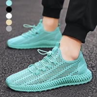 mens summer upper breathable mesh sports casual shoes yeezy thin large mesh solid color sole is soft and odorless 39 44