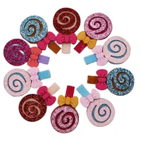 3 5x2 1cm 25pcslot glitters lollipop padded appliqued for diy handmade kawaii children hair clip accessories hat shoes