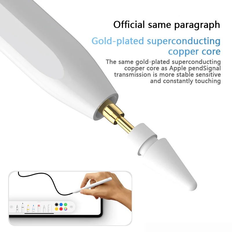 Магнитный стилус для беспроводной зарядки Ручка Apple Pencil 2 1 iPad карандаш с откидной