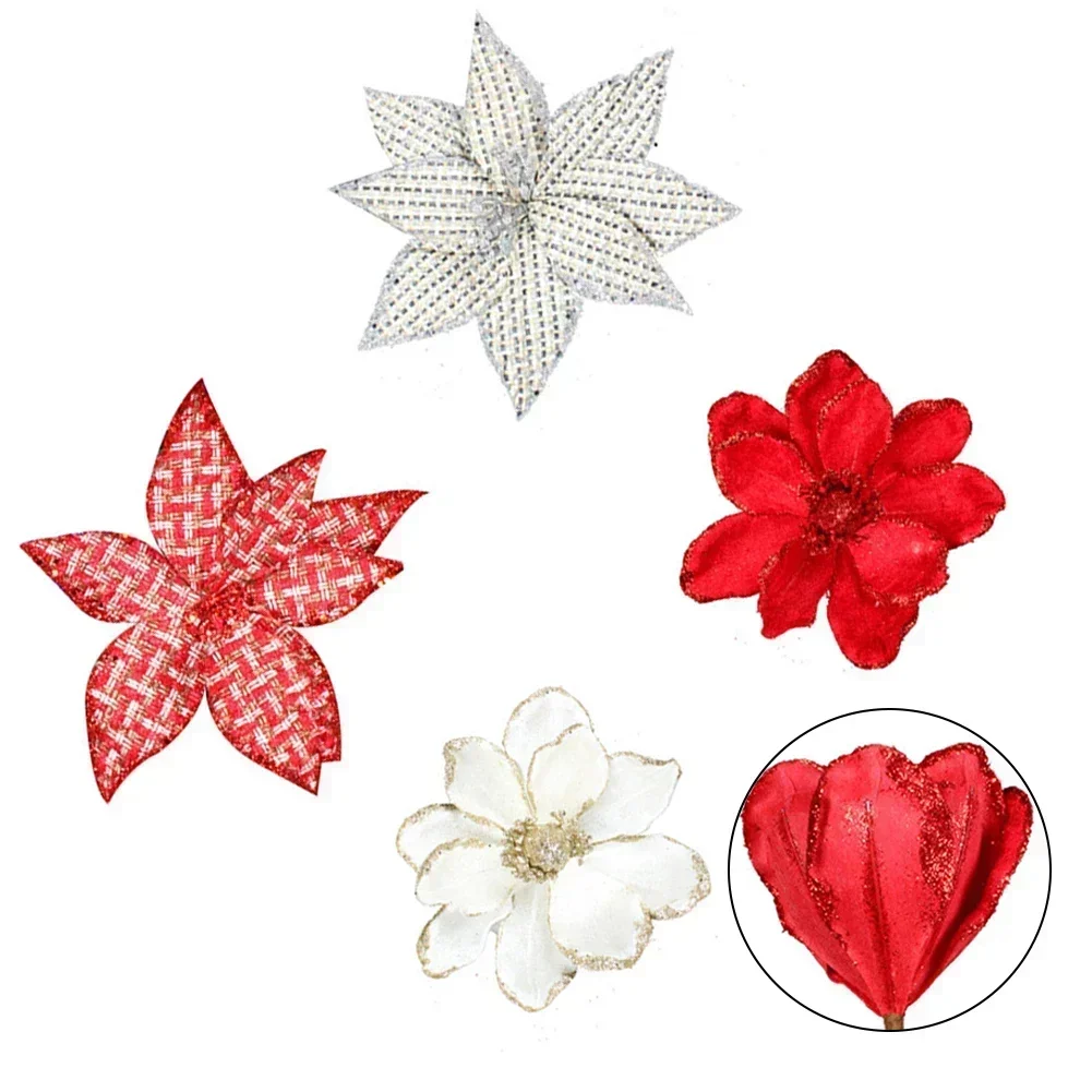 Декоративные цветы для рождественских елок венки рождественской вечеринки