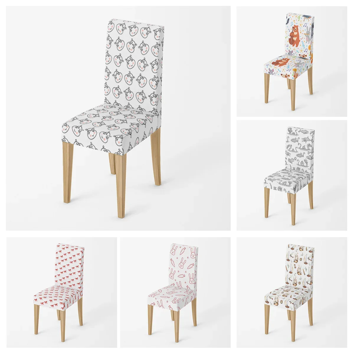 Домашние чехлы для стульев кухонная Регулируемая обеденная эластичная ткань