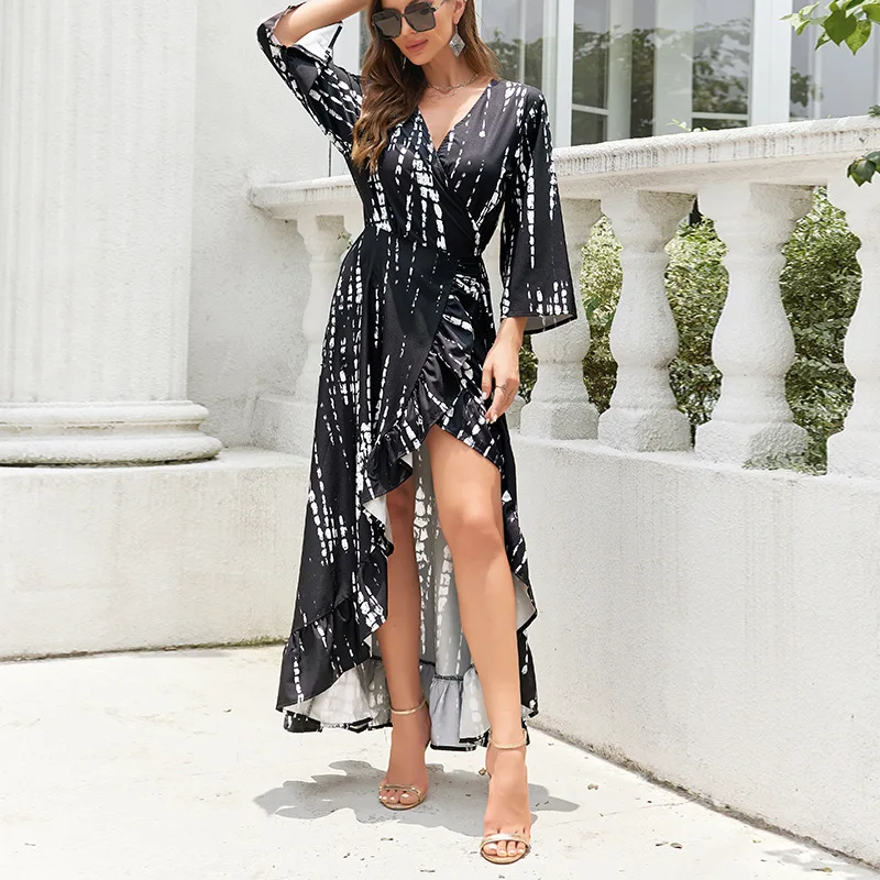 

2023 New One Piece Chiffon High Waist Sunscreen Tie Beach Blouse Cardigan Jacket Women's Clothing Kimono Dresses Long Cover Ups