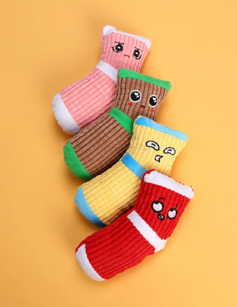 Товары для домашних животных игрушки кошка собака забавные плюшевые носки с