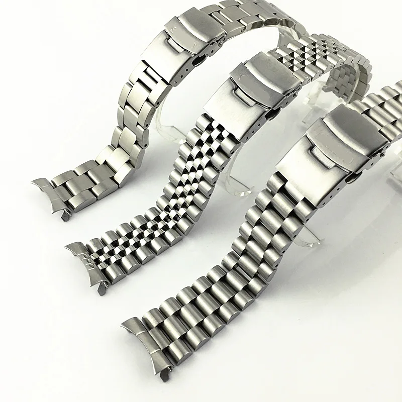 

Curved End Replacement 20mm 22mm Solid Stainless Steel Wist Watch Bands For Seiko SKX007 SKX009 SKX011 SKX013 Strap Bracelets