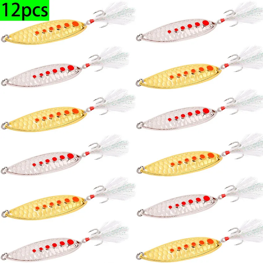12 шт./комплект металлические рыболовные приманки 3 г 7 10