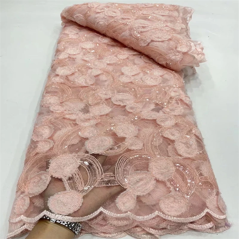 

SJ кружевные новейшие нигерийские кружевные ткани персиковые женские африканские кружевные Роскошные ручные бриллианты для жениха для свадьбы