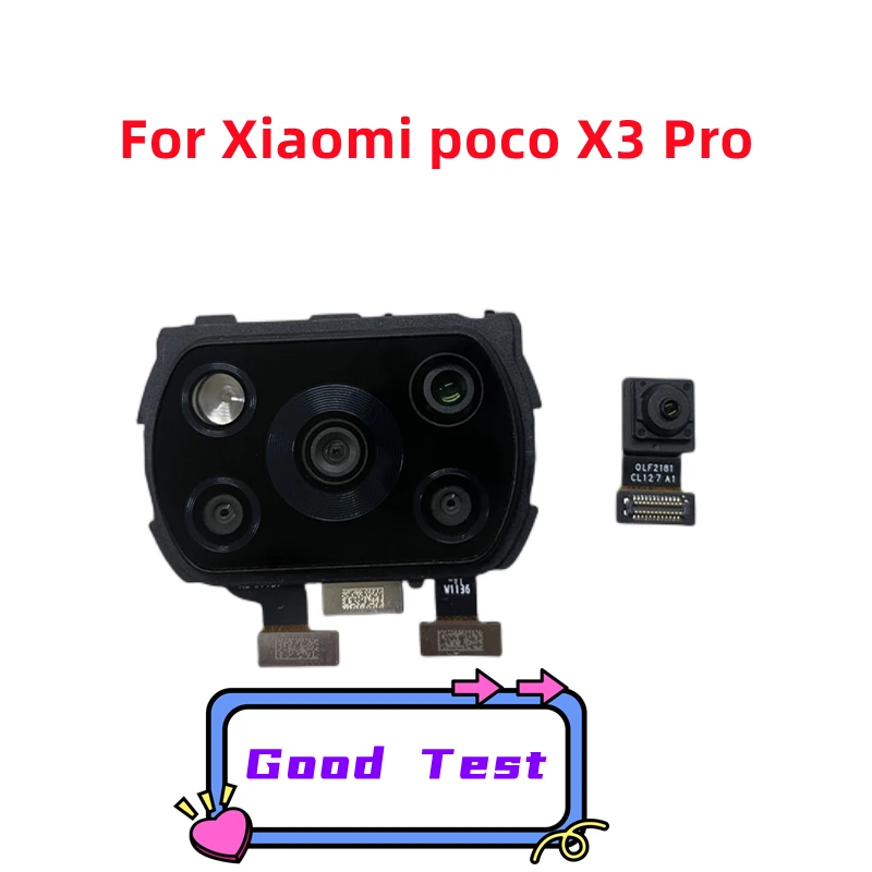 

Original Rear Front Camera For Xiaomi Mi Poco X3 Pro Backside Facing Frontal Selfie Back Camera Module Replacement Parts