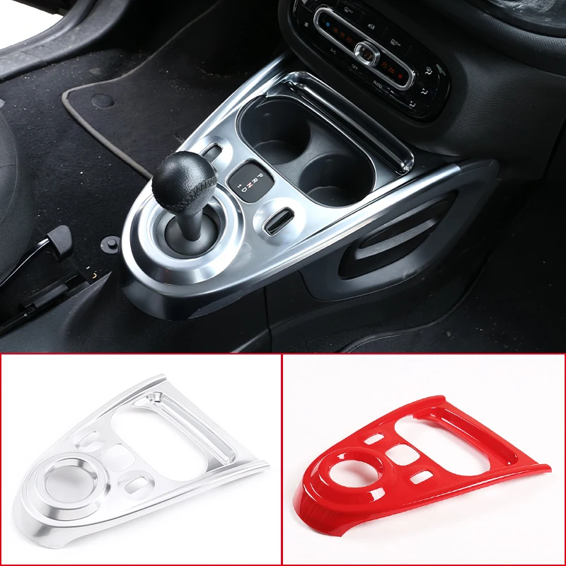 

For Mercedes Benz Smart 453 Fortwo Forfour Car Accessories Interior Center Console Water Cup Gear Shift Panel Frame Trim Cover