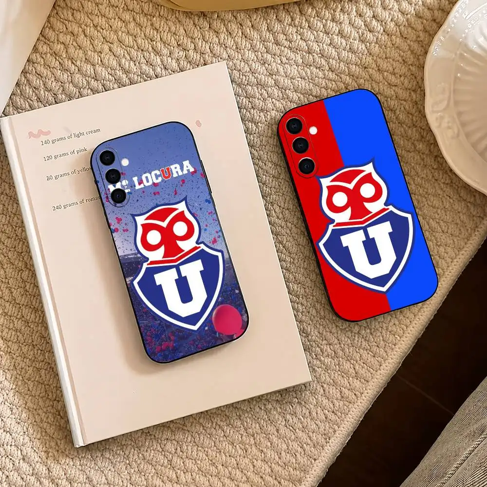 Фото Чехол для телефона C-Club U-Universidad de Chile, черный, силиконовый, мягкий, для Samsung A73, A72, A71, A70, A53, A52, A51 №1
