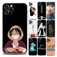 clear phone case for iphone 11 12 13 pro max 7 8 se xr xs max 5 5s 6 6s plus soft siliconejapanese manga anime luffy ace