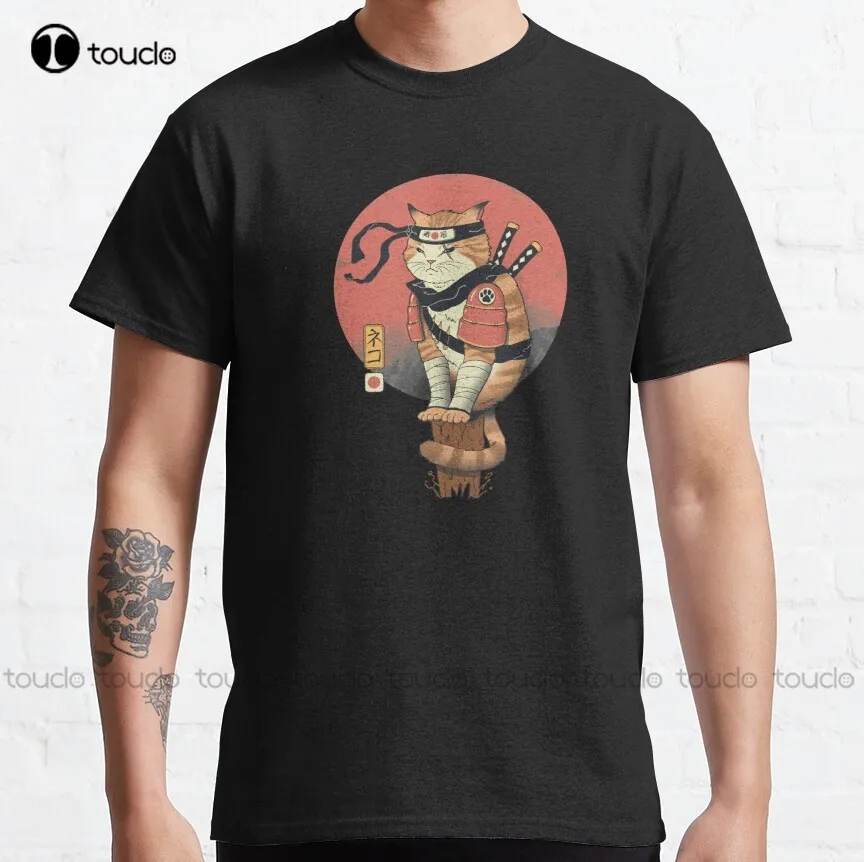 

Shinobi Cat Shinobi Ninja Kitty Cat Japanese Art Classic T-Shirt Mens Athletic Shirts Custom Aldult Teen Unisex Xs-5Xl Cotton