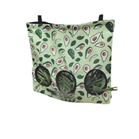 rabbit hay bag animal feeder pouch with avocado strawberry graffiti pet animal feeding pouch with holes