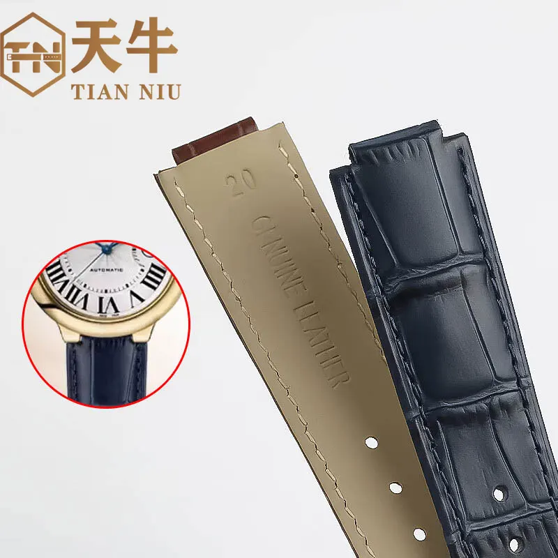 Ремешок для часов TANNEW из коровьей кожи голубой