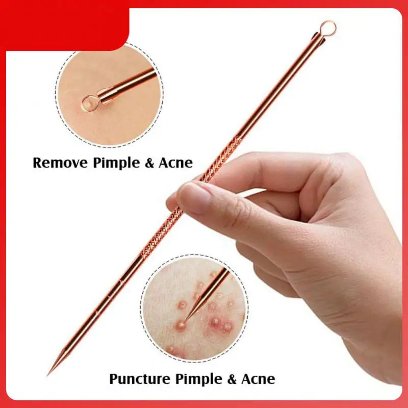 

4Pcs Acne Blackhead Extractor Rose Gold Black Dots Cleaner Acne Blemish Remover Needles Set Skin Care Black Spots Pore Cleanser