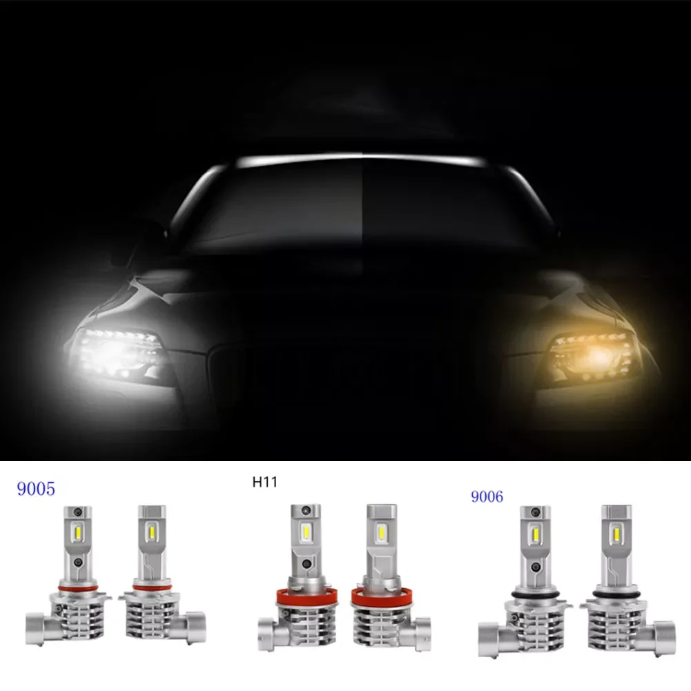 

In-line M4 LED Headlights H11/9005/9006 Car Headlights 25W 6000K 1600LM High Brightness Light On All Sides Headlights