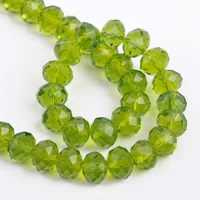 rondelle faceted czech crystal glass olive green color 3mm 4mm 6mm 8mm 10mm 12mm loose spacer beads for jewelry making diy