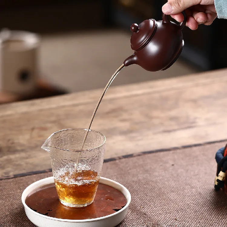 Высокое качество ручной работы рудная фиолетовая кастрюля с песком чайник