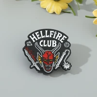 hellfire club badges cosplay stranger things 4%c2%a0 enamel metal pins costume props accessories gifts%c2%a0