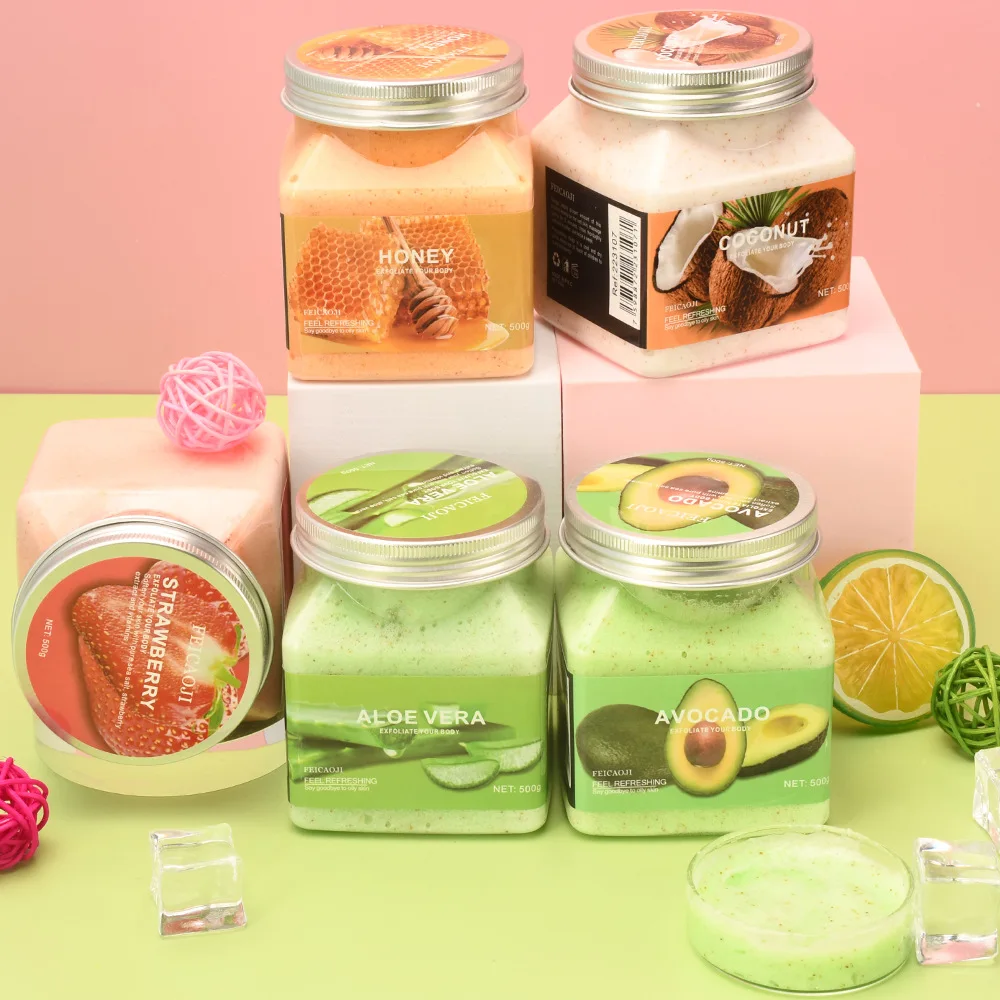 

Summer Girl Bath Artifact Fruit Flavor Exfoliating Body Scrub Bath Salt Spa