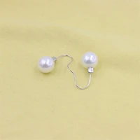 zfsilver s925 silver fashion trend gold square shell pearl hook earrings korean jewelry for women accessories party girls gifts