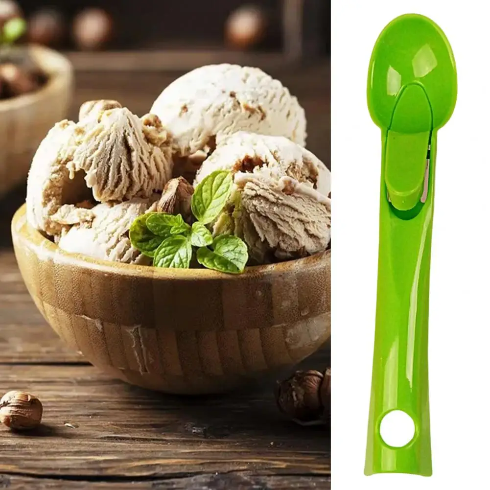 

Ergonomic Practical Watermelon Fruit Ball Spoon Dessert Scoop Non-slip Ice Cream Spoon No-burr for Restaurant