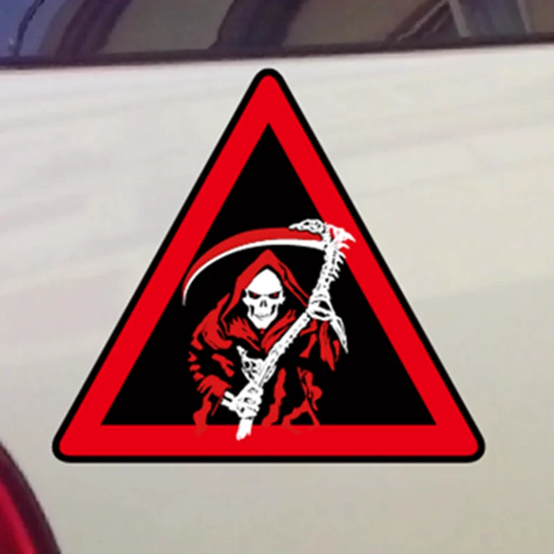 

XY Забавный декоративный автомобильный Стайлинг и наклейки фотоаксессуары дьявол и Death предупреждающий знак самоклеящийся