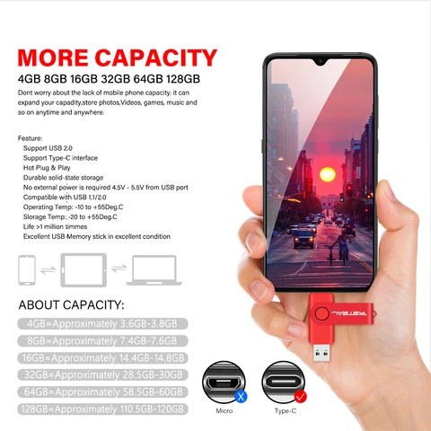 JASTER USB 3.0 Stick флешка 64ГБ  черный, красный