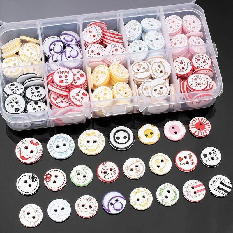 

20PCS 13mm Cartoon Color Resin Button 2 Holes Cartoon for Sewing Crafts Scrapbooking and DIY Craft Clothing Handmade