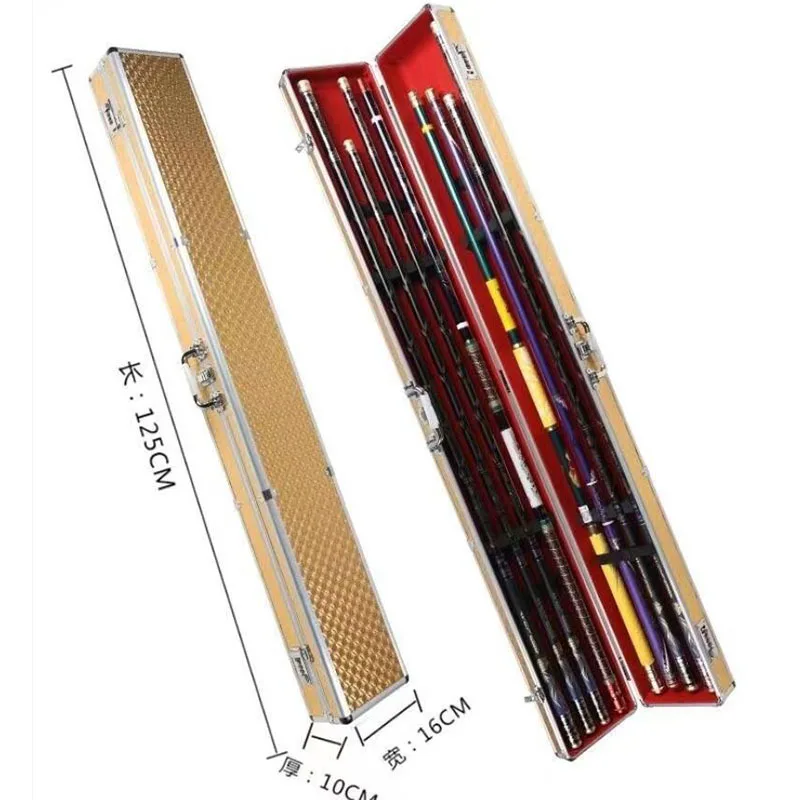 

Сумка для удочки из алюминиевого сплава, 129 см, жесткая коробка для удочки, большая емкость и портативность