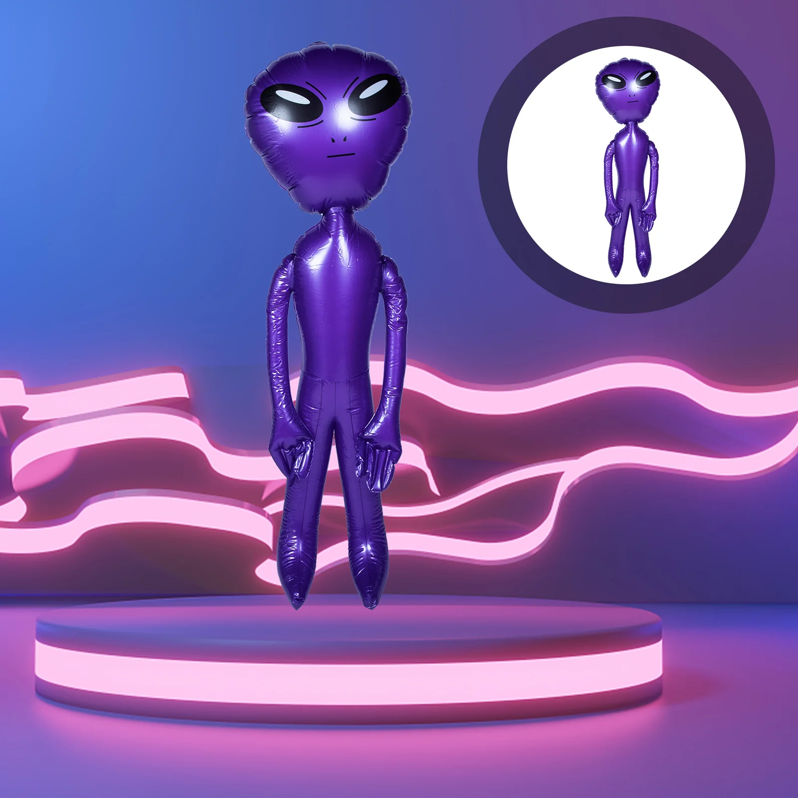 

Childrens Toys Inflatable Alien Pool Party Balloons Supplies Decorations PVC Purple Halloween Inflates