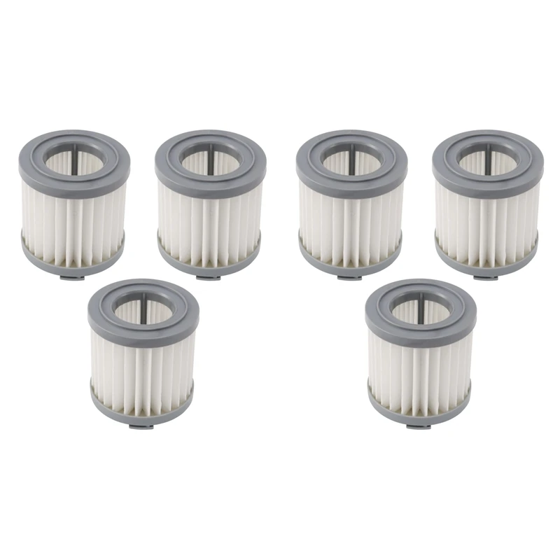 

6Pcs Handheld Wireless Vacuum Cleaner HEPA Filter For Xiaomi JIMMY JV51 JV53 JV83 Vacuum Cleaner-Gray